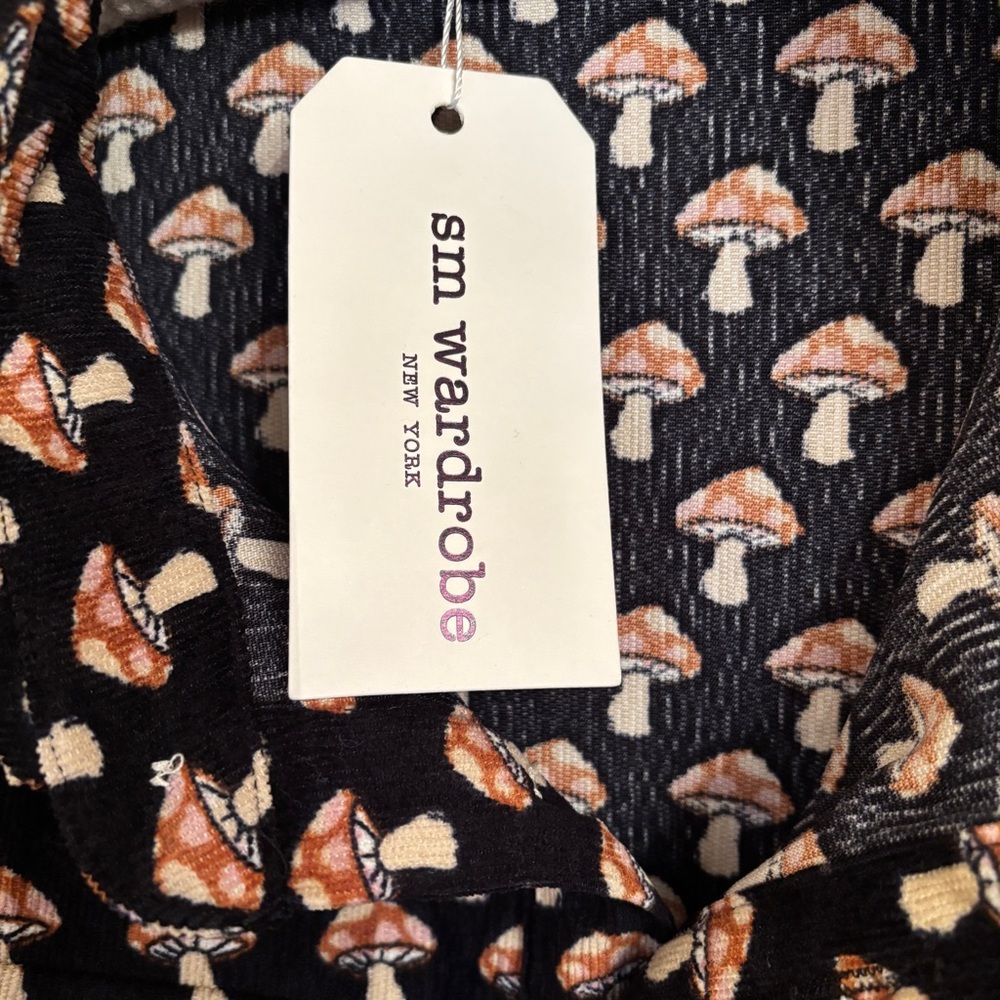 NWT Corduroy Mushroom Print Jumpsuit - Picture 5 of 9